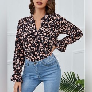 NWOT SHEIN Bell Sleeve Blouse